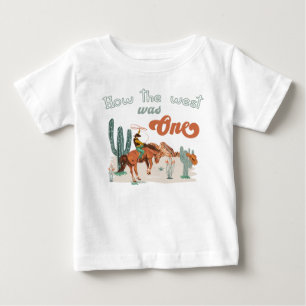 Retro Brown Green wie der Westen eins war Baby T-shirt