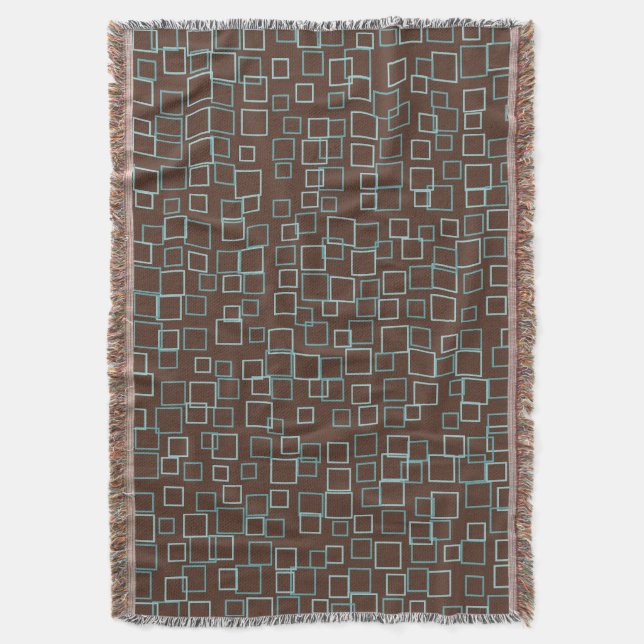 Retro Brown Throw Blanket  Decke (Vorderseite Vertikal)
