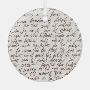 Retro Brown Tinte Manuskript Textur Ornament Aus Glas