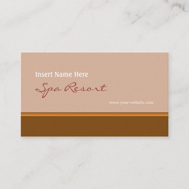 Retro Brown Visitenkarte (Vorderseite)