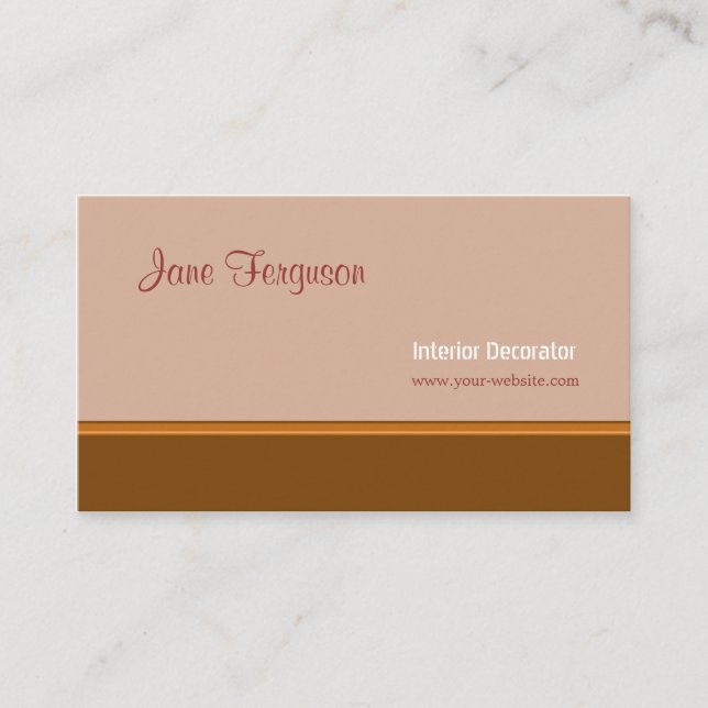 Retro Brown Visitenkarte (Vorderseite)