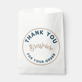 Retro Brownies dankeschön für Ihre Bestellung Geschenktütchen