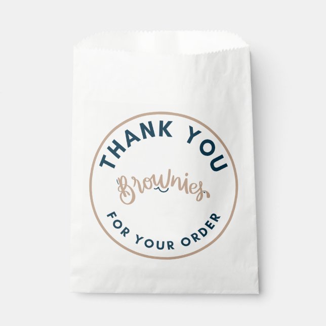 Retro Brownies thank you for your order Geschenktütchen (Vorderseite)