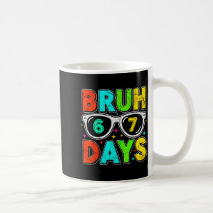 Retro Bruh 67 Tage Schulhumor Cooler Jungen Einzei Kaffeetasse