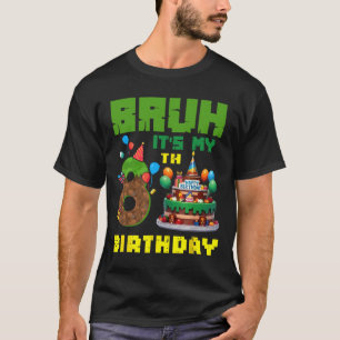 Retro Bruh Ich hab meinen 8. Geburtstag Pixel-Tort T-Shirt
