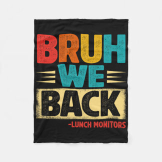 Retro Bruh Wir sind zurück Lunch Überwachung Lusti Fleecedecke