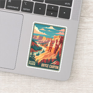 Retro Bryce Canyon Nationalpark Aufkleber