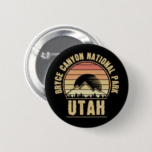 Retro Bryce Canyon Nationalpark Utah Button