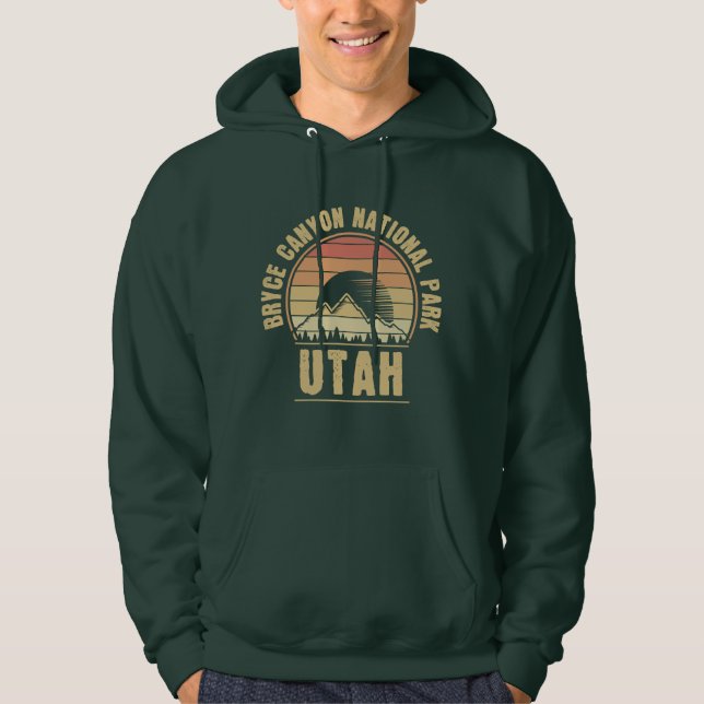 Retro Bryce Canyon Nationalpark Utah Hoodie (Vorderseite)