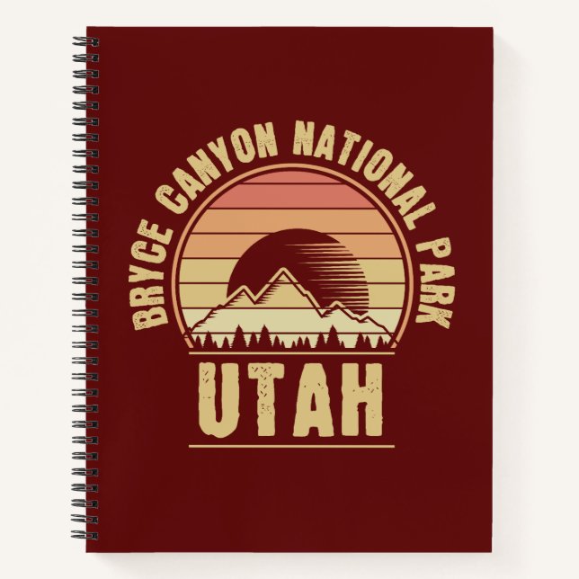 Retro Bryce Canyon Nationalpark Utah Notizbuch (Vorderseite)