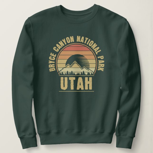 Retro Bryce Canyon Nationalpark Utah Sweatshirt (Design vorne)