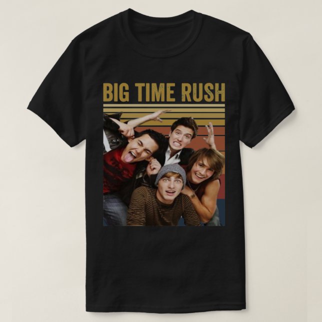 Retro BTR Big Time Rush Band Musik Geschenk Männer T-Shirt (Design vorne)