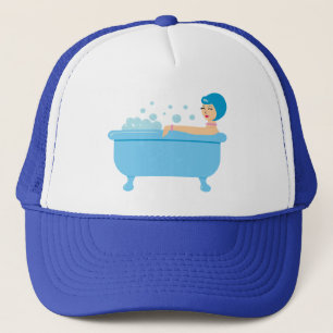 Retro Bubble Bath Girl Truckerkappe
