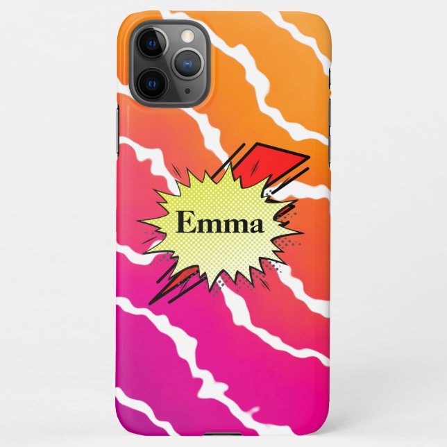 Retro bubble color comic iPhone hülle (Rückseite)