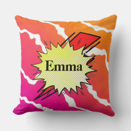 Retro bubble color comic kissen