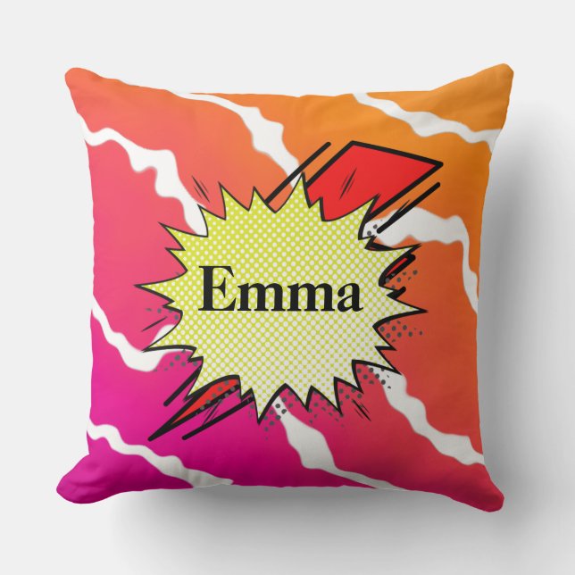 Retro bubble color comic kissen (Vorderseite)