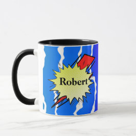 Retro bubble color comic tasse