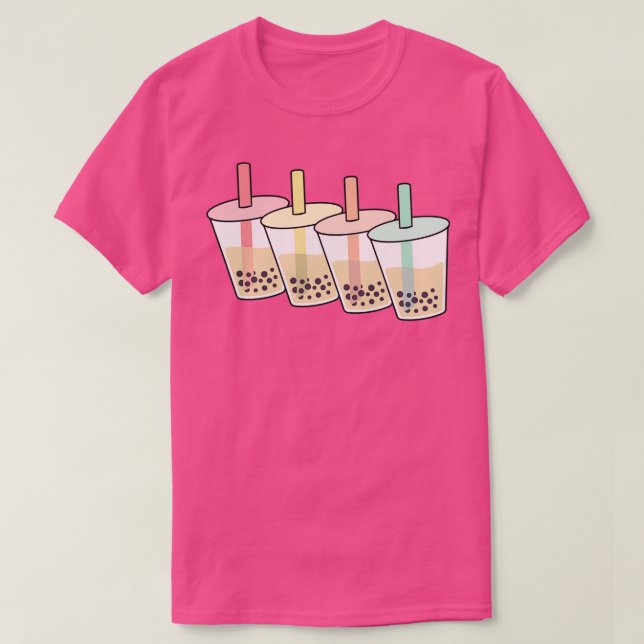 Retro Bubble Tee Shirts Boba Milk Tee Shirt (Design vorne)