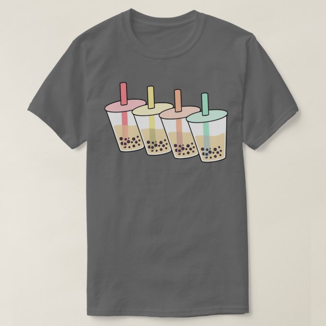 Retro Bubble Tee Shirts Boba Milk Tee Shirt (Design vorne)