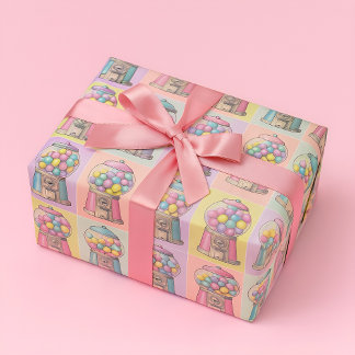 Retro Bubblegum Geschenkpapier