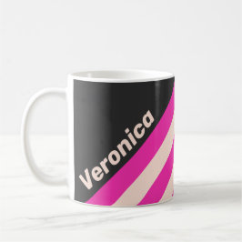 Retro Bubblegum Streifen mit Namen Kaffeetasse