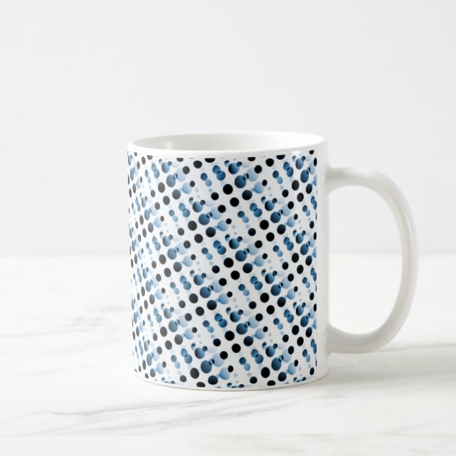 Retro Bubbles Tasse, Royal Blue Kaffeetasse (Rechts)