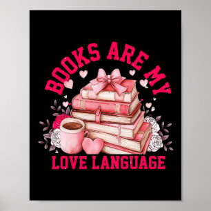 Retro-Bücher sind meine Liebessprache Bibliothekar Poster