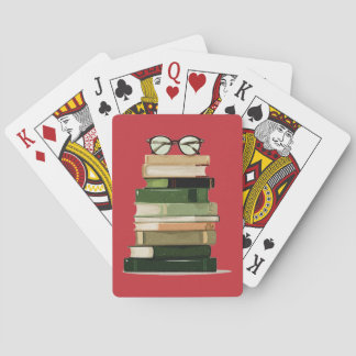 Retro Bücherliebhaber Spielkarten