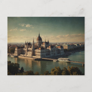 Retro Budapest Charm Postkarte