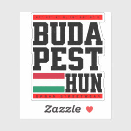 Retro Budapest Coordinates Sticker – Vintage City 