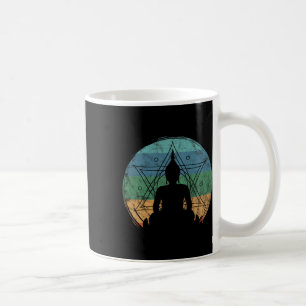 Retro Buddha Buddhistische Yoga Spirituelle Medita Kaffeetasse
