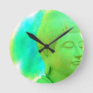 RETRO BUDDHA Clock Runde Wanduhr