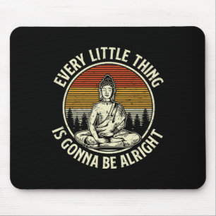 Retro-Buddha Vintage-spirituelles Zitat Buddhismus Mousepad