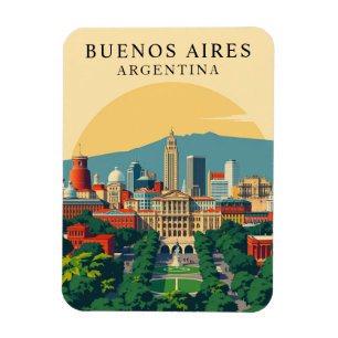Retro Buenos Aires Argentinien Reisen Souvenir Magnet