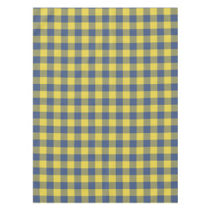 Retro Buffalo Kariert Tartan Muster Gelb blau  Tischdecke