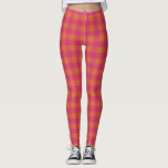 Retro Buffalo Kariert Tartan Muster Pink und Orang Leggings<br><div class="desc">Retro Buffalo Kariert Tartan Muster Pink und Orange Leggings</div>