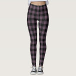 Retro Buffalo Kariert Tartan Muster Schwarz Lila  Leggings<br><div class="desc">Retro Buffalo Kariert Tartan Muster Lila und schwarz Leggings</div>