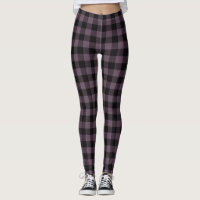 Retro Buffalo Kariert Tartan Muster Schwarz Lila 