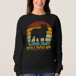 Retro Bulldog Mama Dackel Hundebesitzerin Mutter M Sweatshirt