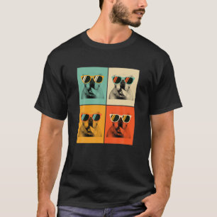 Retro Bulldogge mit Sonnenbrille Hunde Liebhaber G T-Shirt