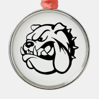 Retro Bulldogge Ornament Aus Metall