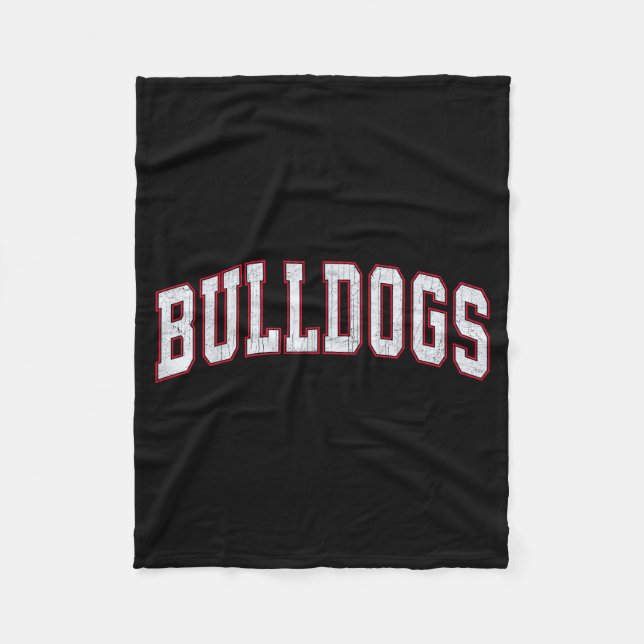 Retro Bulldogs For Men Women Boys Girls Kids  Fleecedecke (Vorderseite)