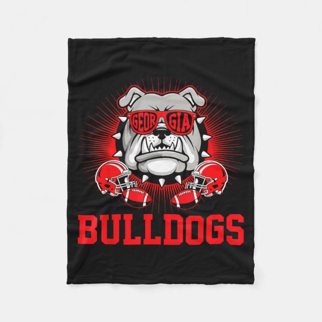 Retro Bulldogs Tees Cute Bulldogs Men Women Boy Ki Fleecedecke (Vorderseite)