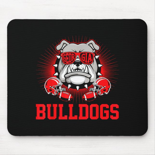 Retro Bulldogs Tees Cute Bulldogs Men Women Boy Ki Mousepad (Vorne)