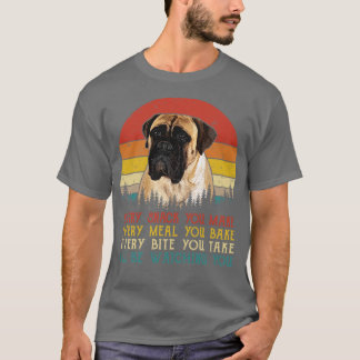 Retro Bullmastiff jeden Snack, den Sie machen jede T-Shirt