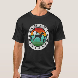 Retro Bullmatian Vintage Hundemama Vater T-Shirt