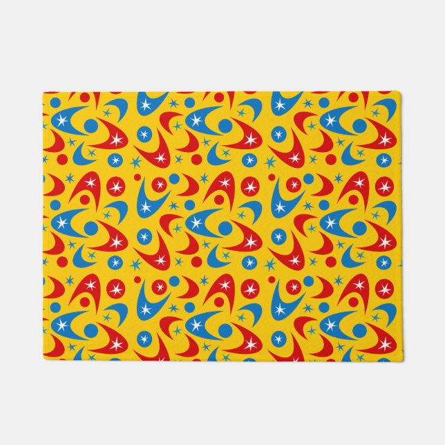 Retro Bumerangs Fußmatte (Vorderseite)