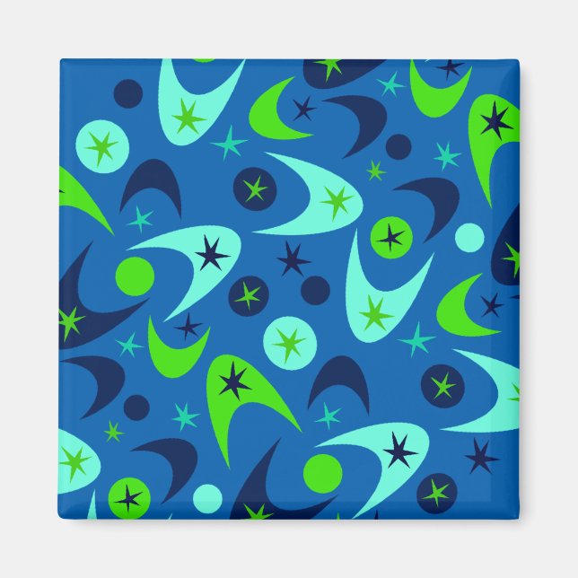 Retro-Bumerangs Magnet (Vorne)