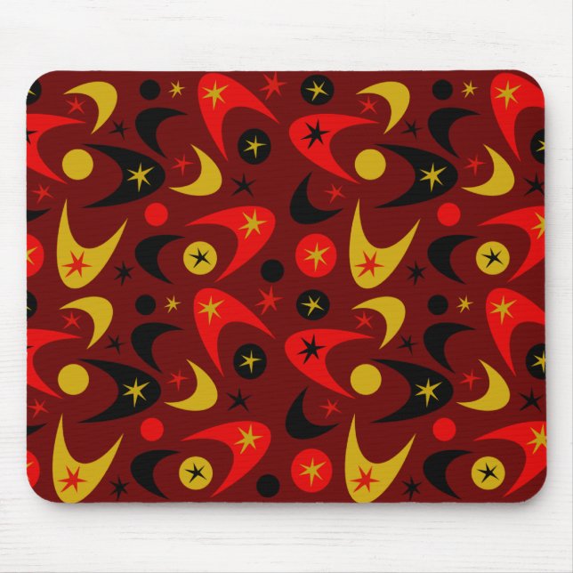 Retro-Bumerangs Mousepad (Vorne)