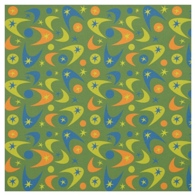 Retro-Bumerangs Stoff (Muster)